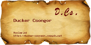 Ducker Csongor névjegykártya