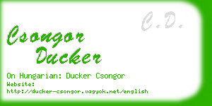 csongor ducker business card